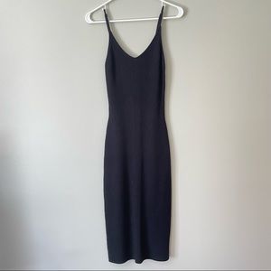 Ribbed Knit Midi Dress - Small Tall
